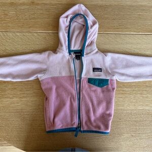 Patagonia 2T Microdini Hoodie Kids Pink Fleece Hoodie